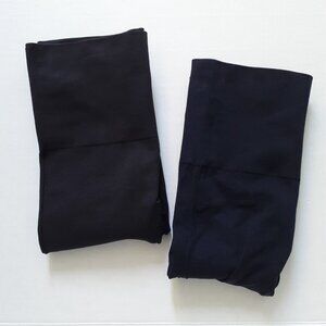 Set of 2 Spanx Look At Me Now Seamless Leggings Black Blue Size M